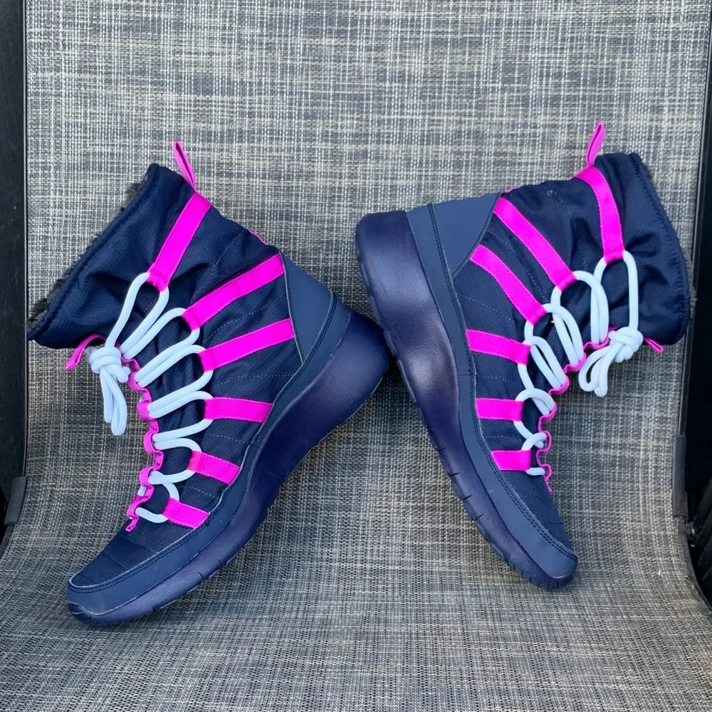 Nike Roshe One High GS 'Purple Dark Blue' Cozy boots Big Girls Size 6.5